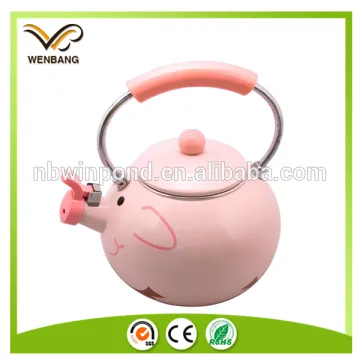 Pig shaped enamel tea water kettle