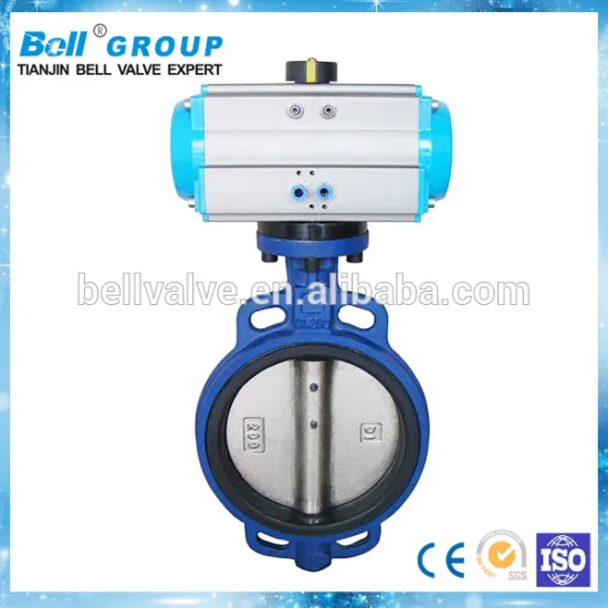 12 Inch Ductile Iron Pneumatic Wafer Butterfly Valve