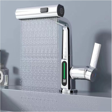 Wholesale Chrome Smart Waterfall Mixer Tap for Bathroom Sink