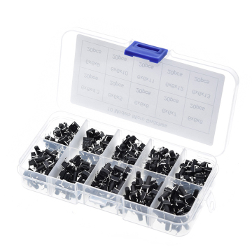 स्पर्श पुश बटन स्विच किट - TZT 10 मॉडल 100/200 PCS 6x6 DIP 4P माइक्रो स्विच