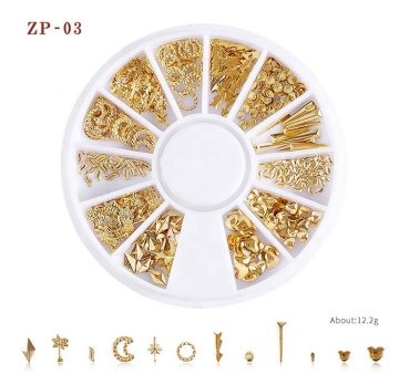 Rose Gold and Silver 3D Metallic Manicure Kits for Gel Tips and Nail Art Accessories