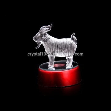 Wholesale factory price chinese zodiac animal Goat figurines statue crystal gift craft for sale furniture