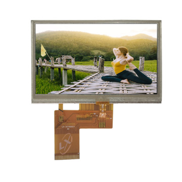 4.3 Inch LCD Panel with 16 Chips White LEDs, 8 Serial x 2 Parallel, 350 Nits Backlight and TP
