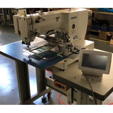 Máquina de costura de fixação automática de etiquetas