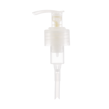28/410 Transparent All Plastic Lotion Pump With Left-Right Lock