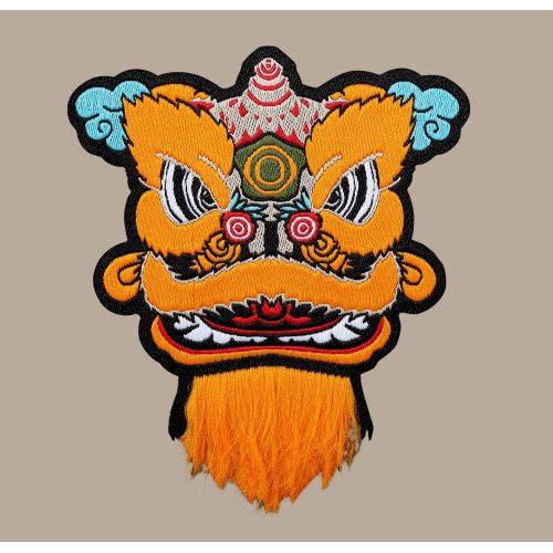 Patch tissé caractéristique culturelle de la danse du lion