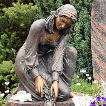 Creative decoration cast bronze craft figure statue outdoor