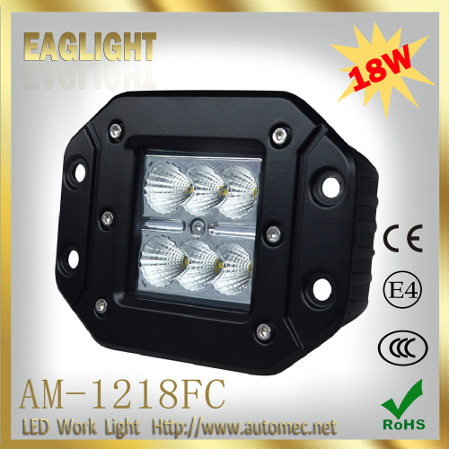 Factory price Hot sale 10-30V DC 18W offroad C ree LEDs car extra Led Work Light