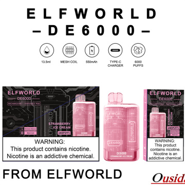 ElfWorld 6000 Puffs Pineapple Mango Orange Vape