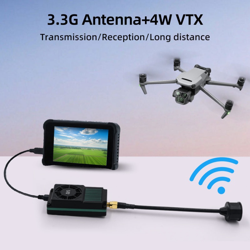 3.3G 4W FPV VTX 8CH Video Transmitter 10