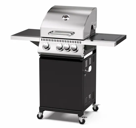 High Quality 3 Burners Barbecue Grill with Stainless Steel Hood