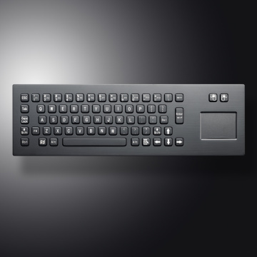 Panel hitam dipasang keyboard logam