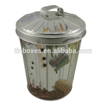 Wholesale new fancy trash tin box