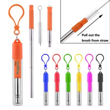 Hot Selling BPA-Free Reusable Collapsible Stainless Steel Straw