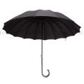 Zwarte automatische winddichte paraplu voor heren
