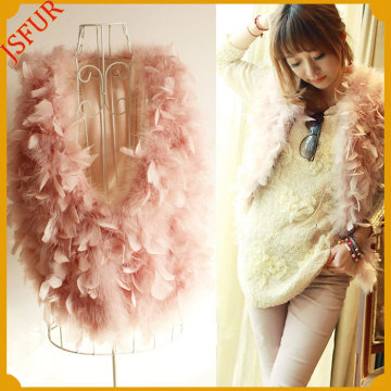 Wholesale Genuine Turkey Feather Waistcoats For Women