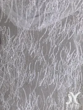 Sequin Embroideried on Floral Lace