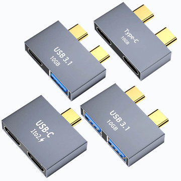 USB C Male Dual to Dual USB C Female Splitter Converter Adapter for PD Charger Power Bank Laptop
