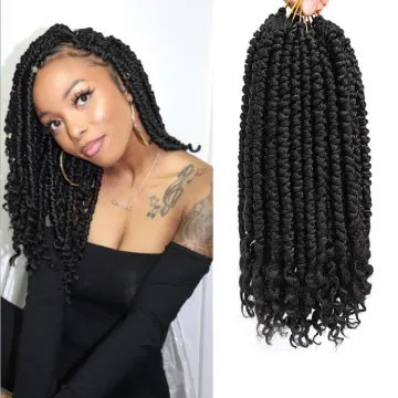12inch 12strands Crochet Braids Senegalese Passion Twist Spring Hair with Curly Ends Pre Looped Bomb Twist