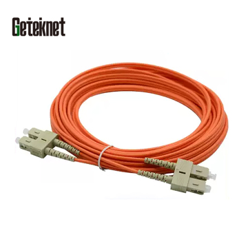 Geteknet Ethernet FTTH 1M SC Duplex Multimode OM2 Fiber Optic Jumper Cable
