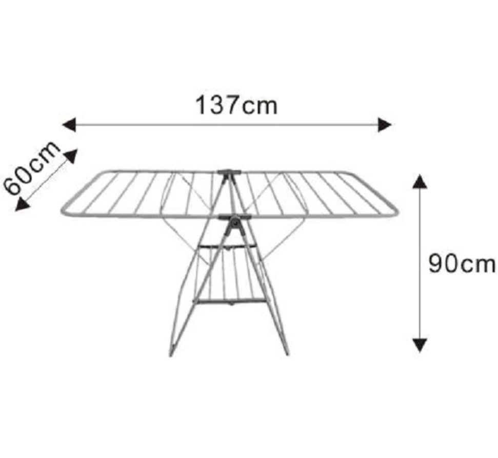 Metal drying rack for outdoor use