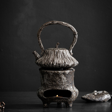 Set di stufa da tè calda in ceramica vintage - dispositivo per il tè Kung Fu fatto a mano