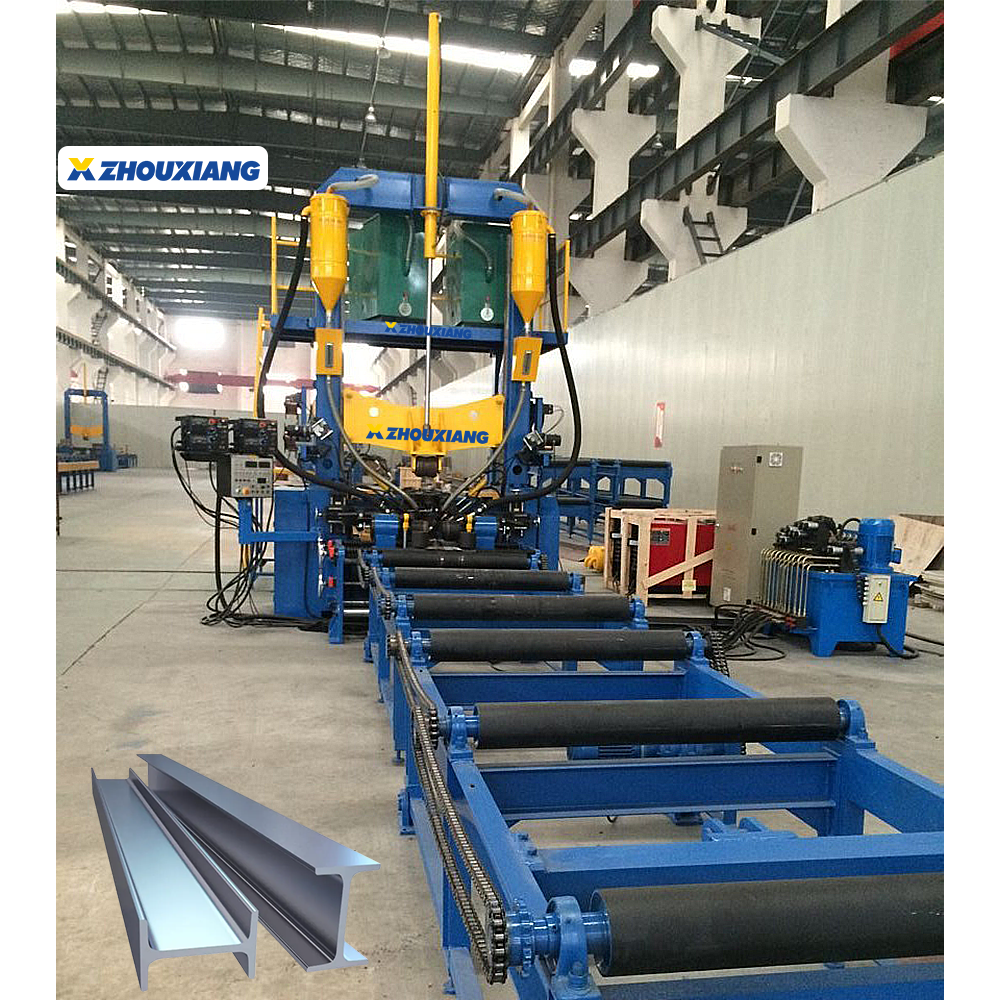 Integrated T H Beam Assembly Welding Straightening Machine