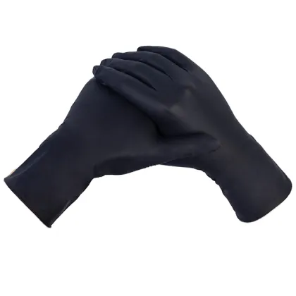 Waterproof Oil-proof Medical Black Medium Nitrile Gloves