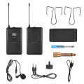 Professional UHF Wireless Microphone with Lavalier Lapel Mic for DSLR Cameras for Video Recording Teaching Interview