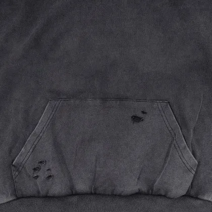 Mens Streetwear Hoodie Distressed