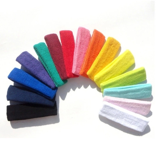 High Quality Cotton Colorful Sport Custom Logo Men Headband Sweatband