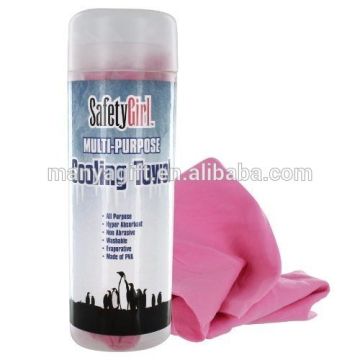 Safety Girl PVA Multi-Purpose Cooling Towel, 13" Width x 31" Length, Pink