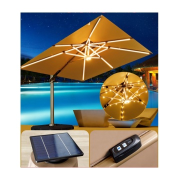Outdoor Roman umbrella with light