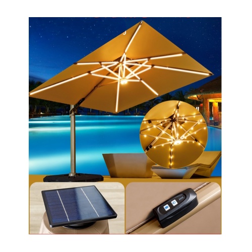 Outdoor Roman umbrella with light