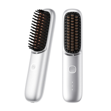 Professional Ionic Hair Comb: Fast PTC Heating Cordless Straightener