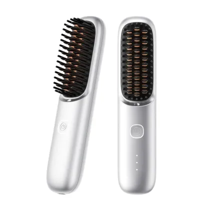 Professional Ionic Hair Comb: Fast PTC Heating Cordless Straightener