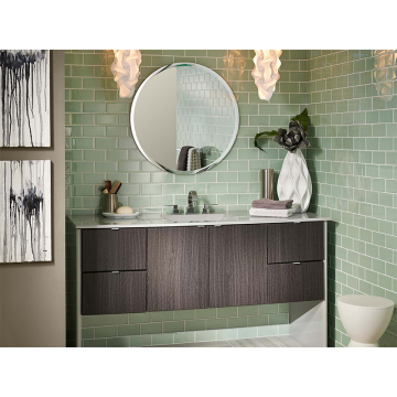Beknopte design badkamer ijdelheden met vitrine