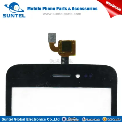 Black touch sensitive screen replacement for wiko lenny