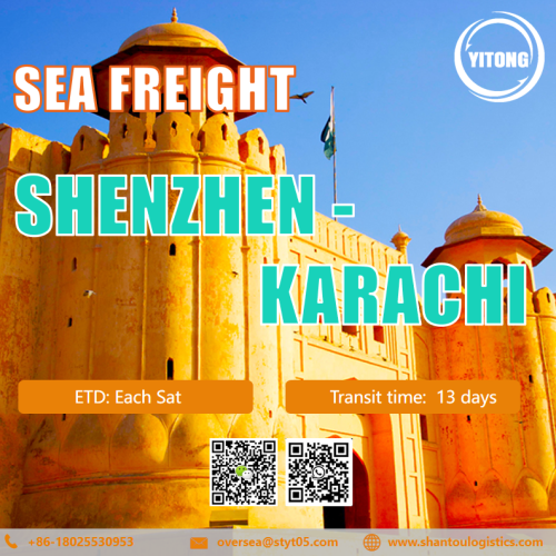 Freight international de la mer de Shenzhen à Karachi Pakistan