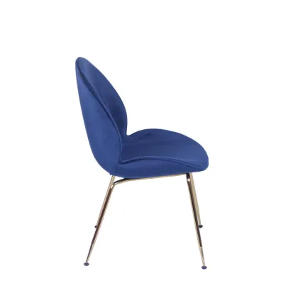 Gubi Cashmere Beetle Chair With Polished Steel Frame