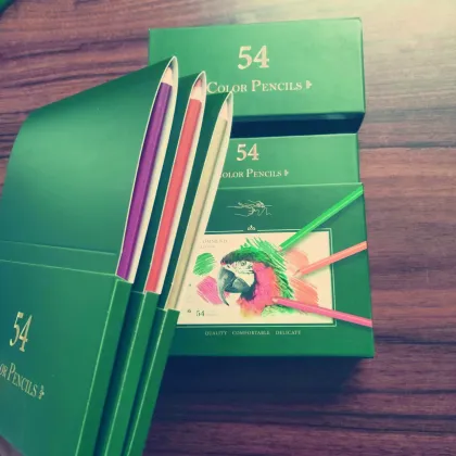 Custom 54-Colored Professional Oil-Based Art Pencils Set with Gift Box