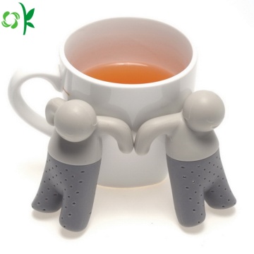 BPA Free Man Silicone Tea Infuser untuk Bepergian