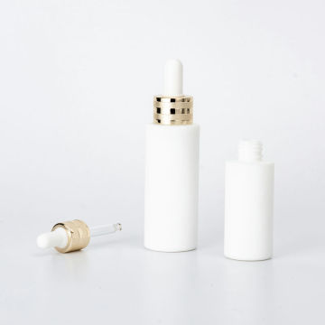 Opaque Wite Luxury Glass Serum Bottle with Dropper