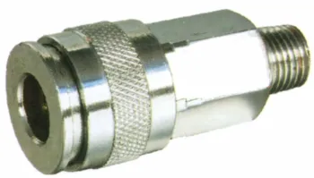 Nickel Plated Male Pneumatic Quick Couplers 1 / 4” Bsp, Npt, Bspt, Unf Nbr, Epdm