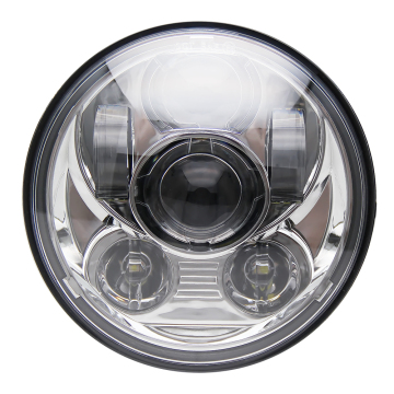 High-Quality 12/24V 50W LED Motorcycle Headlight - 5.75\" Round, High/Low Beam