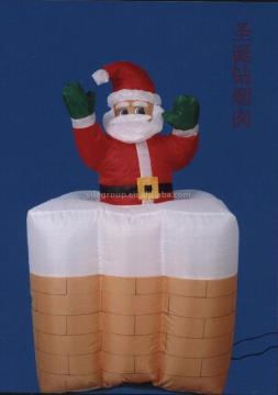 stuff santa climbing chimney