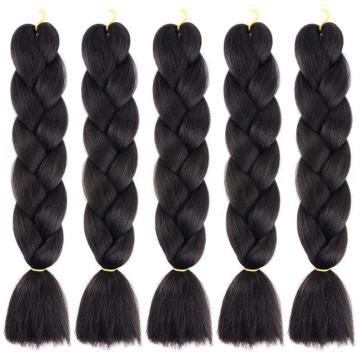 Wholesale 24 Inch Hot Water Setting Jumbo Yaki Hair Pre stretched Braiding Hair Twisted Ombre Crochet Jumbo Braid Synthetic Hair