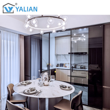 Sliding doors with insulation feature Thermal Break Aluminum Alloy Siding Doors Modern Design Manufactory
