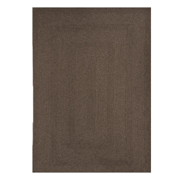 Brown colour wool braided living room area rugs