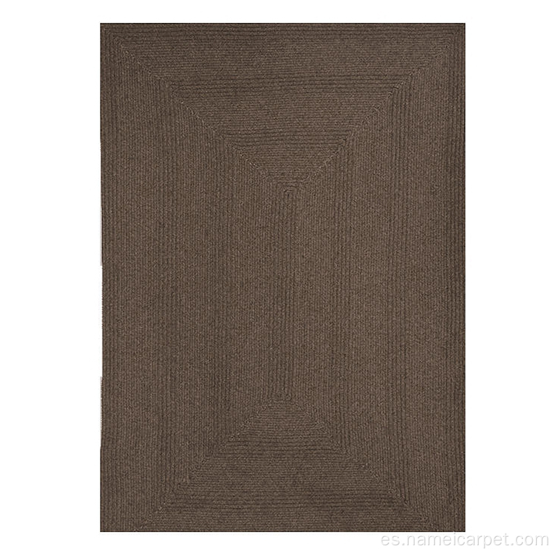 Alfombras de sala de estar de lana de color marrón